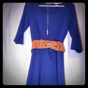 Fitted blue dress👗